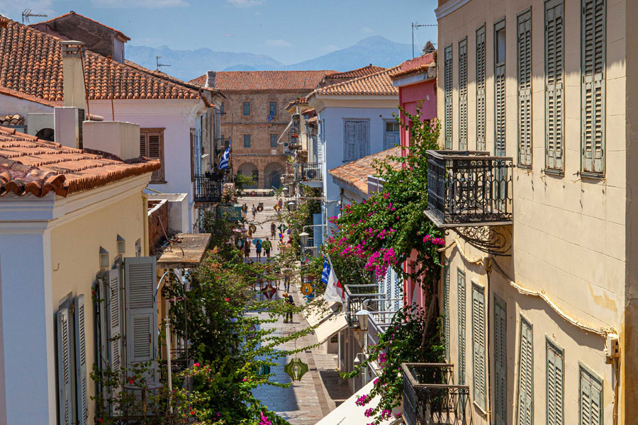 Althaia Pension Nafplio - Aloe Double Room View from Balcony